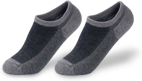 Men's No Show Socks 6 - Pack, Breathable Mesh Low-Cut Ankle Socks with Non-Slip Grips,One Size 8-11.5 in Saudi Arabia