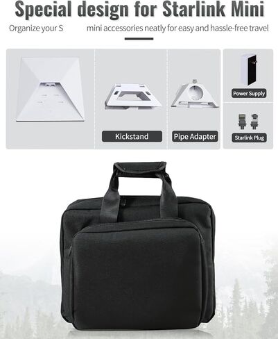 حقيبة سفر لـ Starlink Mini Gears - تصميم بجيب مزدوج - حقيبة يد لـ Starlink Mini Anatnna، كابل إيثرنت، مسند، مزود طاقة - للتخييم في الهواء الطلق in Kuwait
