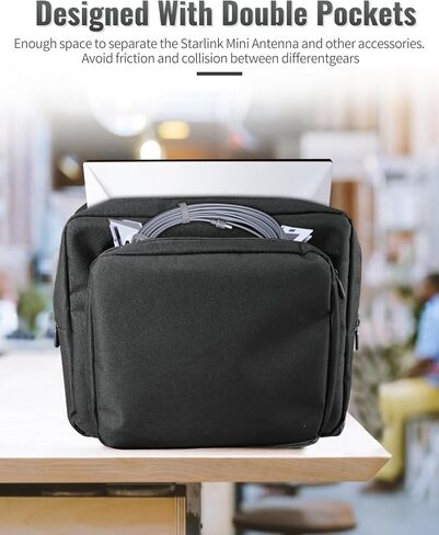 حقيبة سفر لـ Starlink Mini Gears - تصميم بجيب مزدوج - حقيبة يد لـ Starlink Mini Anatnna، كابل إيثرنت، مسند، مزود طاقة - للتخييم في الهواء الطلق in Kuwait