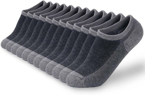 Men's No Show Socks 6 - Pack, Breathable Mesh Low-Cut Ankle Socks with Non-Slip Grips,One Size 8-11.5 in Saudi Arabia