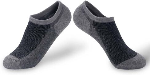 Men's No Show Socks 6 - Pack, Breathable Mesh Low-Cut Ankle Socks with Non-Slip Grips,One Size 8-11.5 in Saudi Arabia