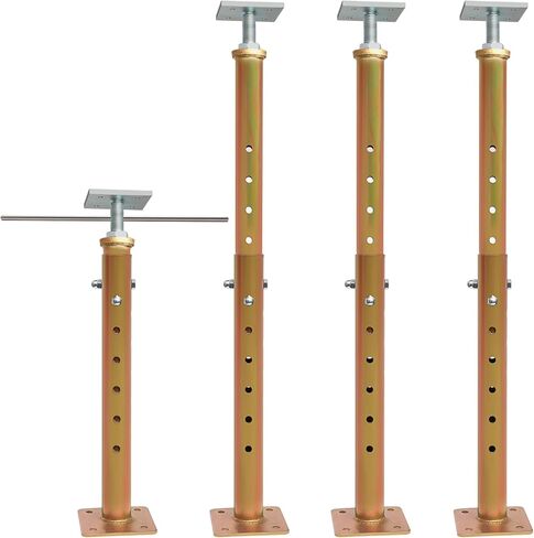 4 PCS Basement Floor Jack 19"- 36"(1'7"-3’), Adjustable Floor Joist Jack House Jack Post, 4400 lbs Height Capacity(Each), Telescoping Jack for Temporary Support for Leveling in Kuwait
