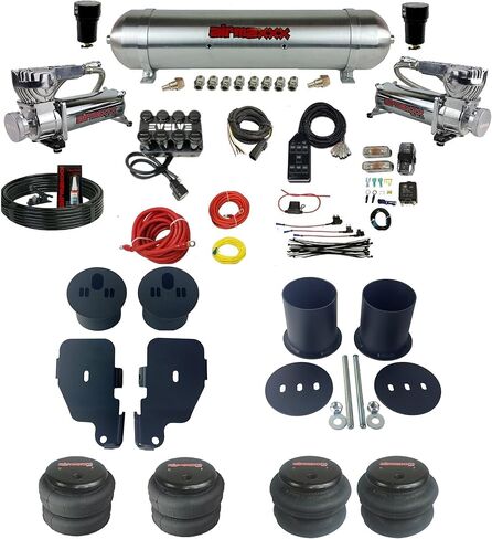 airmaxxx Air Ride Suspension Kit Manifold Valve Bags & Tank For 1965-70 Impala (chrome) in Kuwait