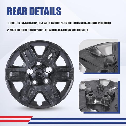 NIXON OFFROAD 16 Inch Hubcaps for 2008-2016 Dodge Grand Caravan/2008-2010 Chrysler Town&Country [Only Fit Steel Wheel] Wheel Rim Cover (Set of 4) Hub Caps Replacement for Car (Lacquer) in Saudi Arabia