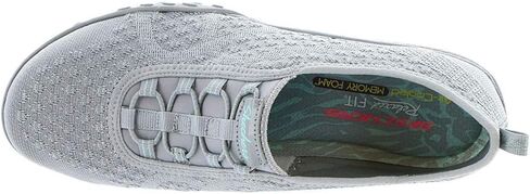 Skechers Sport Women's Breathe Easy Fortune Fashion Sneaker, White/Silver, 9.5 M US in Saudi Arabia