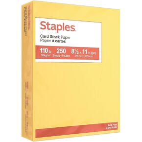 Staples 490890 ورق بطاقات 110 رطل 8.5 بوصة × 11 بوصة عاجي 250/عبوة (49703) in Saudi Arabia