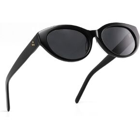 Oval Sunglasses for Women Acetate 90s/80s Cat Eye Sunglasses Fashion Frame UV400 Protection in Saudi Arabia