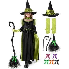 Spooktacular Creations Halloween Child Girl Black Wizard Witch Costume, Kids Witch Outfit Set for Halloween Dress Up Parties in Saudi Arabia