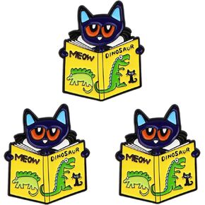 2/3/5pcs Funny Cat Enamel Pin, Novelty Cartoon Cute Pins for Hats, Backpacks, Bags and Lanyards in Kuwait