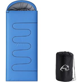 Wind Tour 3 Season Lightweight Waterproof Sleeping Bag Indoor & Outdoor Spliceable Single Sleeping bag 1.35kg with left and right zippers for Hiking Backpacking Camping Traveling in Kuwait