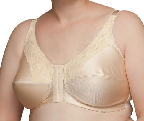 Nearly Me - Lace Front Closure Post Mastectomy Lumpectomy Pocket Bra #670 in Saudi Arabia