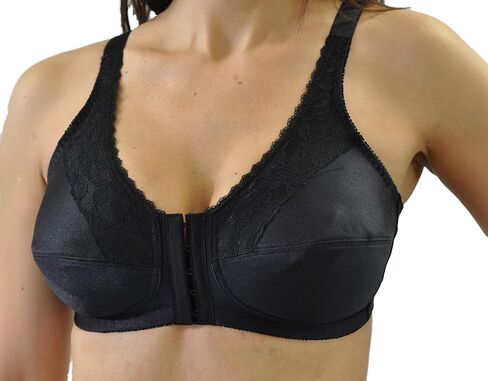 Nearly Me - Lace Front Closure Post Mastectomy Lumpectomy Pocket Bra #670 in Saudi Arabia
