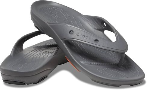 Crocs Unisex Classic All Terrain Flip Flops, Light Grey, Numeric_4 US Men in Saudi Arabia
