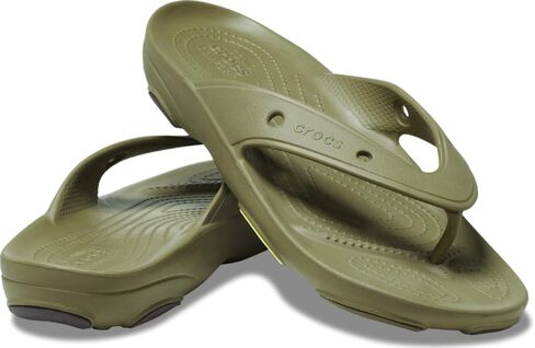 Crocs Unisex Classic All Terrain Flip Flops, Light Grey, Numeric_4 US Men in Saudi Arabia
