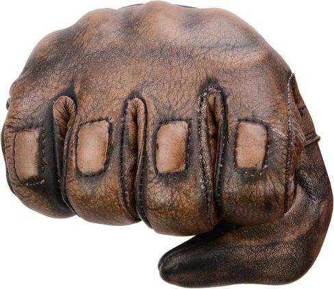 Milwaukee Leather Men's Distressed Brown Leather Gloves with Gel Palm and Knuckle Protectors in Saudi Arabia