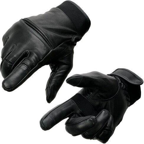 Milwaukee Leather MG7525 Men's Black Leather i-Touch Screen Compatible Gel Palm Motorcycle Hand Gloves W/Flex Knuckle in Saudi Arabia