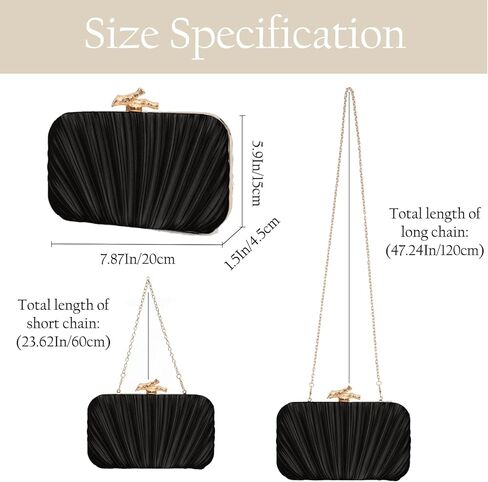 حقيبة يد نسائية للسهرة وحقيبة يد رسمية من الساتان مع سلسلة قابلة للفصل لحفلات الزفاف in Kuwait