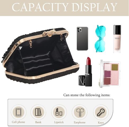 حقيبة يد نسائية للسهرة وحقيبة يد رسمية من الساتان مع سلسلة قابلة للفصل لحفلات الزفاف in Kuwait