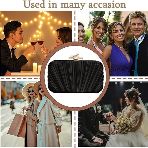 حقيبة يد نسائية للسهرة وحقيبة يد رسمية من الساتان مع سلسلة قابلة للفصل لحفلات الزفاف in Kuwait