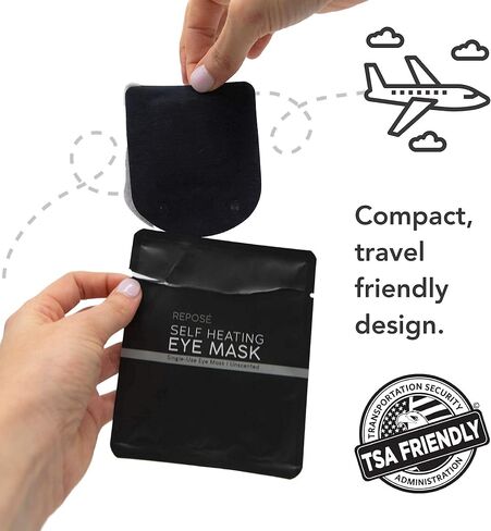REPOSE Steam Eye Mask - Instant, Self-Heating Sleep Mask - Eye Strain Relief Mask to Help Reduce Eye Puffiness & Soothe Tired Eyes | Unscented, Single Use, Travel Friendly Warm Eye Mask - 10 Count in Kuwait