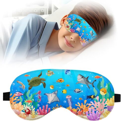 Kids Sleep Mask,Teens Cute Cartoon Sleep Mask for Boys Girls with Soft and Smooth Adjustable Strap,Underwater World in Saudi Arabia