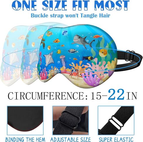 Kids Sleep Mask,Teens Cute Cartoon Sleep Mask for Boys Girls with Soft and Smooth Adjustable Strap,Underwater World in Saudi Arabia