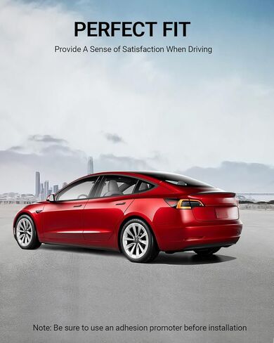 BASENOR 2024 Spoiler for Tesla Model 3 Performance Trunk Wing ABS Matte Carbon Fiber in Kuwait