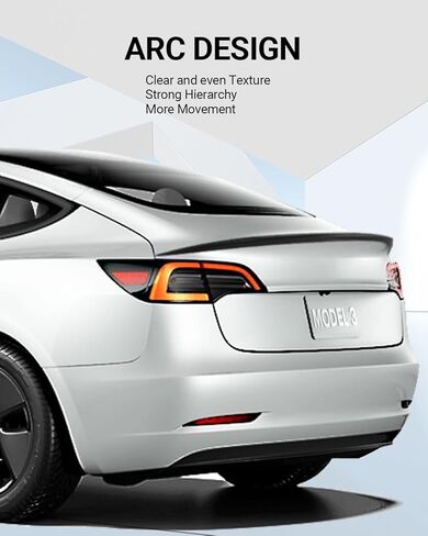 BASENOR 2024 Spoiler for Tesla Model 3 Performance Trunk Wing ABS Matte Carbon Fiber in Kuwait