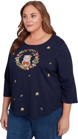 Owl Wreath Embroidered Top in Saudi Arabia