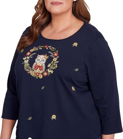 Owl Wreath Embroidered Top in Saudi Arabia