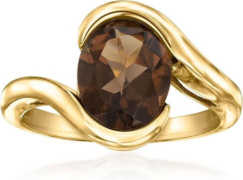 Ross-Simons 2.50 Carat Smoky Quartz Swirl Ring in 18kt Gold Over Sterling in Saudi Arabia