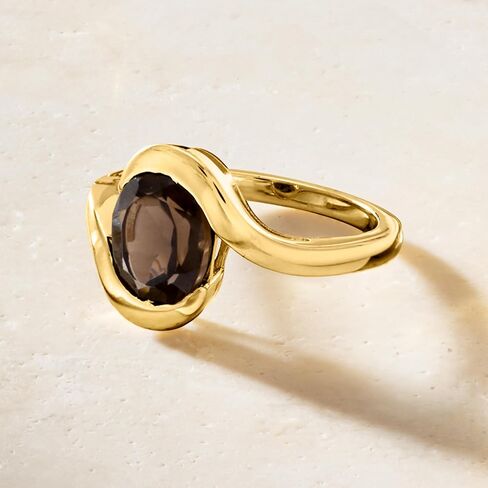 Ross-Simons 2.50 Carat Smoky Quartz Swirl Ring in 18kt Gold Over Sterling in Saudi Arabia