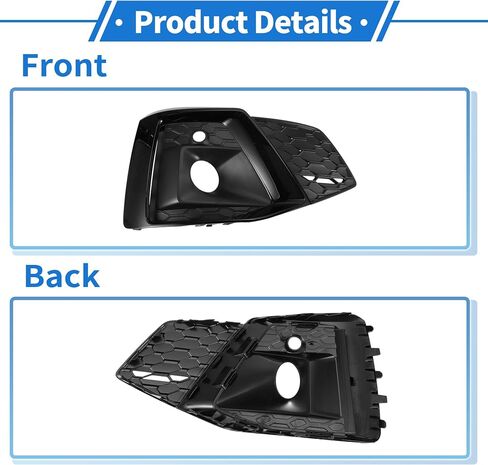 الضباب الخفيف شواء الجبهة السفلى الوفير الضباب غطاء خفيف إدراج No.8W6807682T لأودي A5 2021-2023 أسود ABS 1 قطعة السيارة الأمامية اليمنى in Saudi Arabia