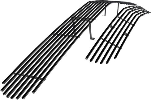 APS Compatible with Dodge Challenger 2015-2023 Phantom Without Adaptive Cruise Control Main Upper Lower Bumper Stainless Steel Black 8x6 Horizontal Billet Front Grill Grille Insert Combo D61164J in Saudi Arabia