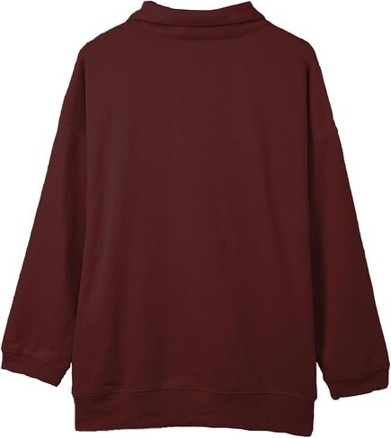 VISLILY Plus-Size-Sweatshirts for Women Oversized Half Zip Pullover Casual Long Sleeve Sweater Dressy Tops with Pocket XL-5XL in Saudi Arabia