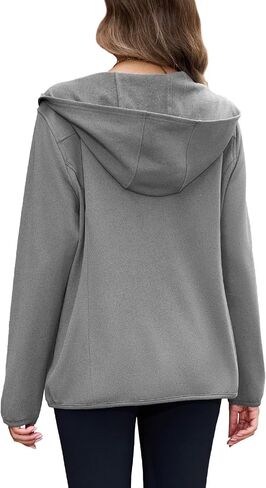 Viracy Womens Full Zip Up Hoodies Lightweight Fleece Jackets Long Sleeve Hiking Sweater with Handy Pockets and Inside Pocket in Kuwait