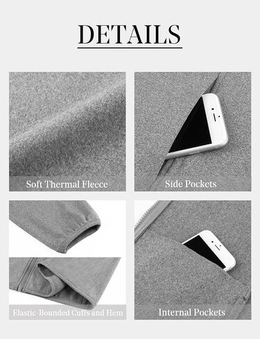 Viracy Womens Full Zip Up Hoodies Lightweight Fleece Jackets Long Sleeve Hiking Sweater with Handy Pockets and Inside Pocket in Kuwait