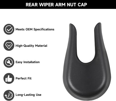 Premium Rear Windshield Wiper Arm Nut Cover Cap for Volvo V60 2014-2018 / Volvo V90 2017-2021 / XC90 2016-2022 | Weather-Resistant Plastic | Replaces 31253325 in Saudi Arabia