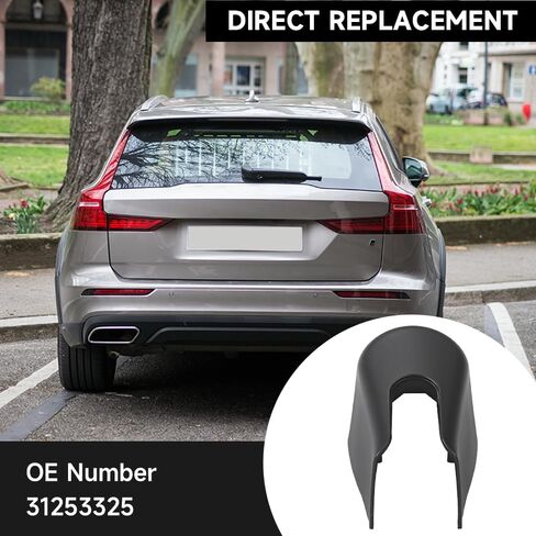 Premium Rear Windshield Wiper Arm Nut Cover Cap for Volvo V60 2014-2018 / Volvo V90 2017-2021 / XC90 2016-2022 | Weather-Resistant Plastic | Replaces 31253325 in Saudi Arabia