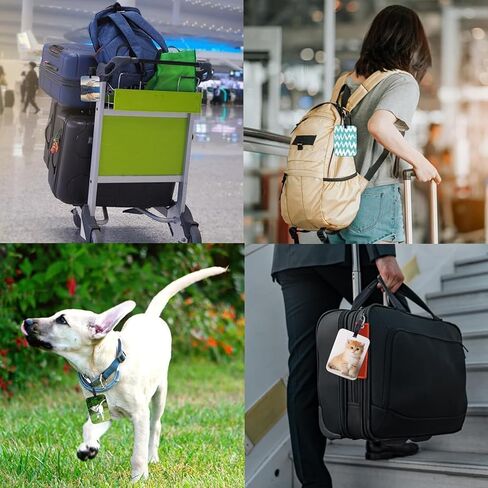 4 PCS Sublimation Luggage Tags White Blank Heat Transfer Bag Tags with Strap Name ID Card Label Tag for DIY Travel Suitcase Sports Bags in Saudi Arabia