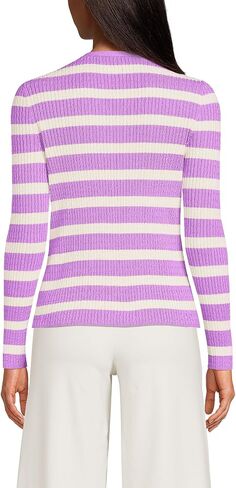 Lands' End Women's Drifter Baby Cable Vneck Cardigan Sweater in Saudi Arabia