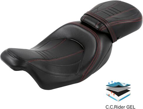 نسخة. دراجة نارية منخفضة المظهر من رايدر بمقعدين تناسب Harley Davidson 2009-2023 Street Glide FLHX، FLHXSE، Road Glide FLTRX، Road King FLHR، Electra Glide Classic FLHTC، Black Stiting in Kuwait