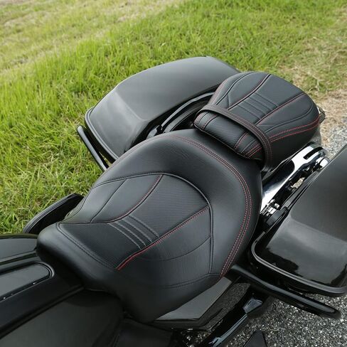 نسخة. دراجة نارية منخفضة المظهر من رايدر بمقعدين تناسب Harley Davidson 2009-2023 Street Glide FLHX، FLHXSE، Road Glide FLTRX، Road King FLHR، Electra Glide Classic FLHTC، Black Stiting in Kuwait