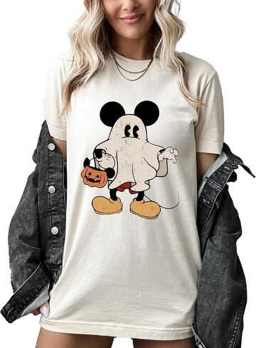 Retro M.Ickey Ghost Halloween Shirt, Spooky Season Tee, M.ickey's Not So Scary Halloween Shirt, Halloween Pumpkin Tee in Saudi Arabia