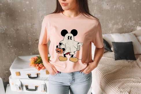 Retro M.Ickey Ghost Halloween Shirt, Spooky Season Tee, M.ickey's Not So Scary Halloween Shirt, Halloween Pumpkin Tee in Saudi Arabia