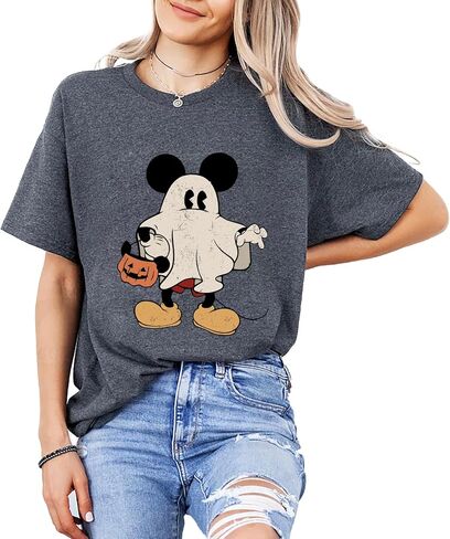 Retro M.Ickey Ghost Halloween Shirt, Spooky Season Tee, M.ickey's Not So Scary Halloween Shirt, Halloween Pumpkin Tee in Saudi Arabia