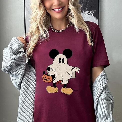 Retro M.Ickey Ghost Halloween Shirt, Spooky Season Tee, M.ickey's Not So Scary Halloween Shirt, Halloween Pumpkin Tee in Saudi Arabia