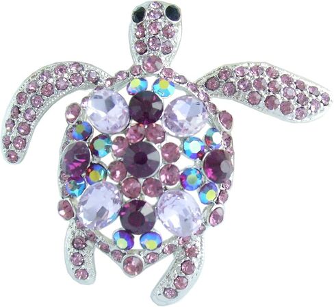 Unique Animal 2.36" Rhinestone Crystal Turtle Tortoise Brooch Pin Pendant BZ3344 in Saudi Arabia