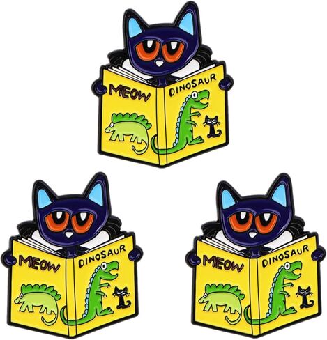2/3/5pcs Funny Cat Enamel Pin, Novelty Cartoon Cute Pins for Hats, Backpacks, Bags and Lanyards in Kuwait