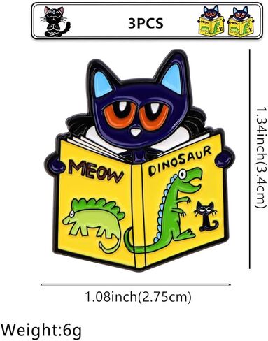2/3/5pcs Funny Cat Enamel Pin, Novelty Cartoon Cute Pins for Hats, Backpacks, Bags and Lanyards in Kuwait